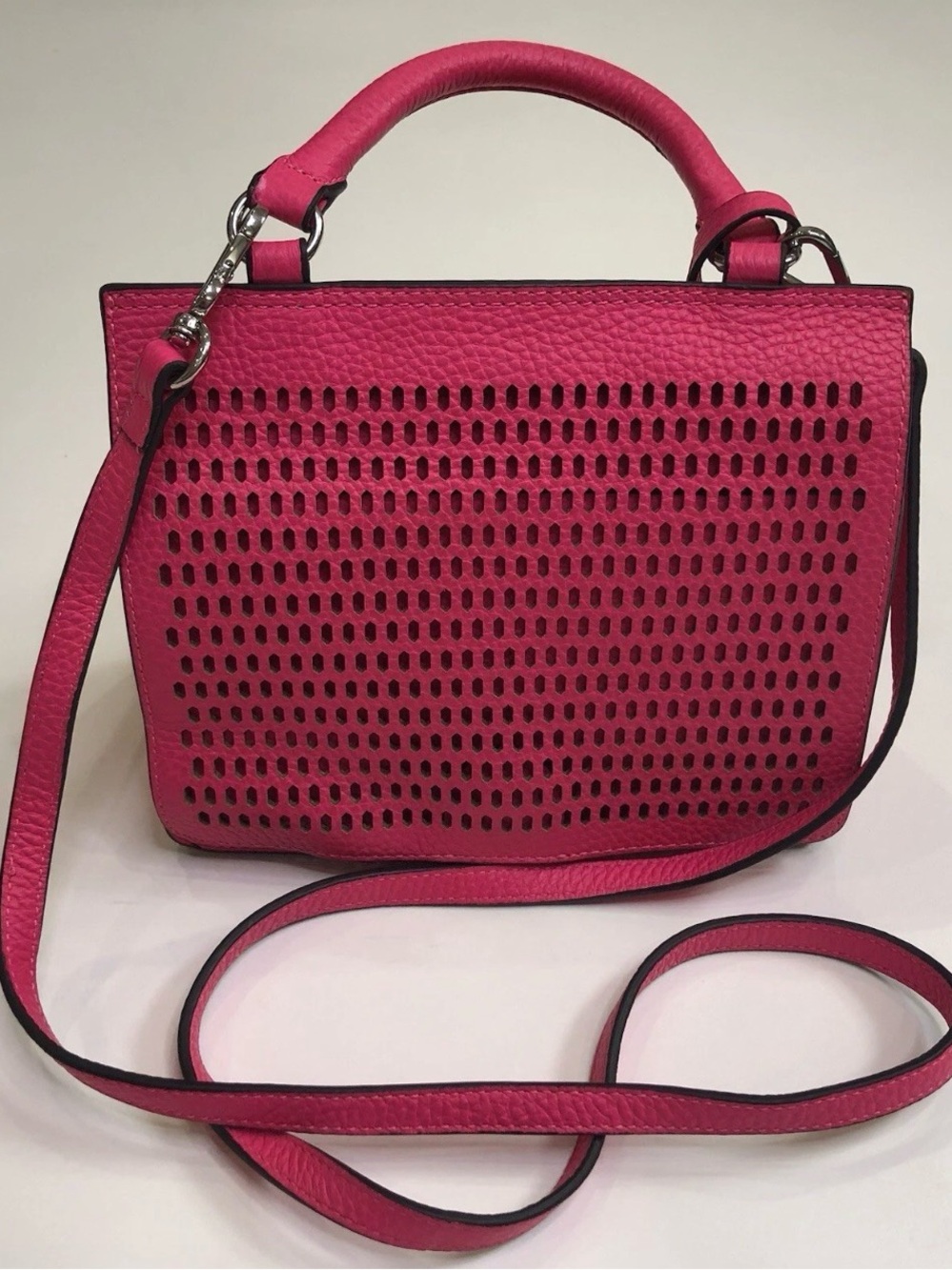 Vince Camuto Livy Small Shoulder Bag In Shocking Pink